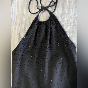 Beaded Black midi dress